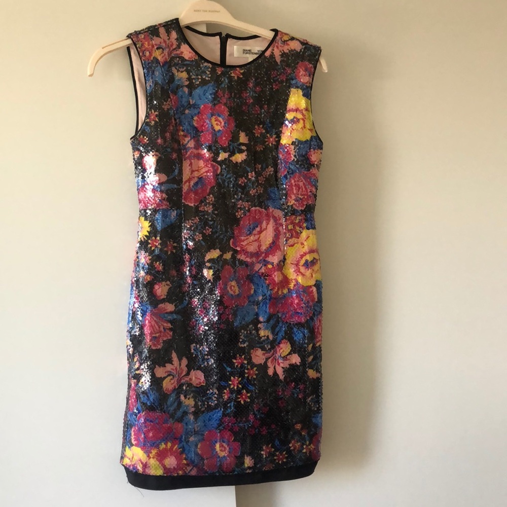 DVF sequin dress